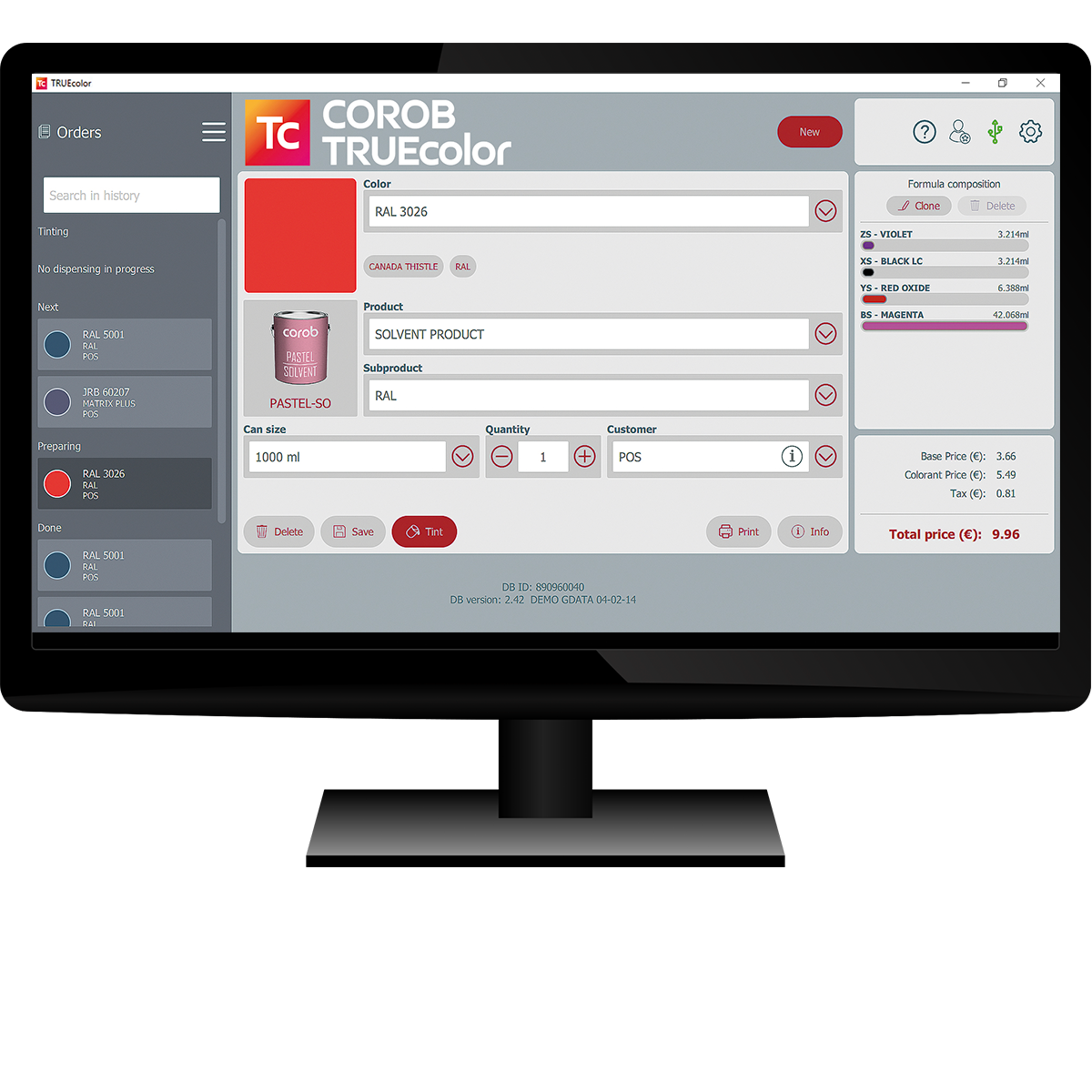 TRUEcolor tinting software -0