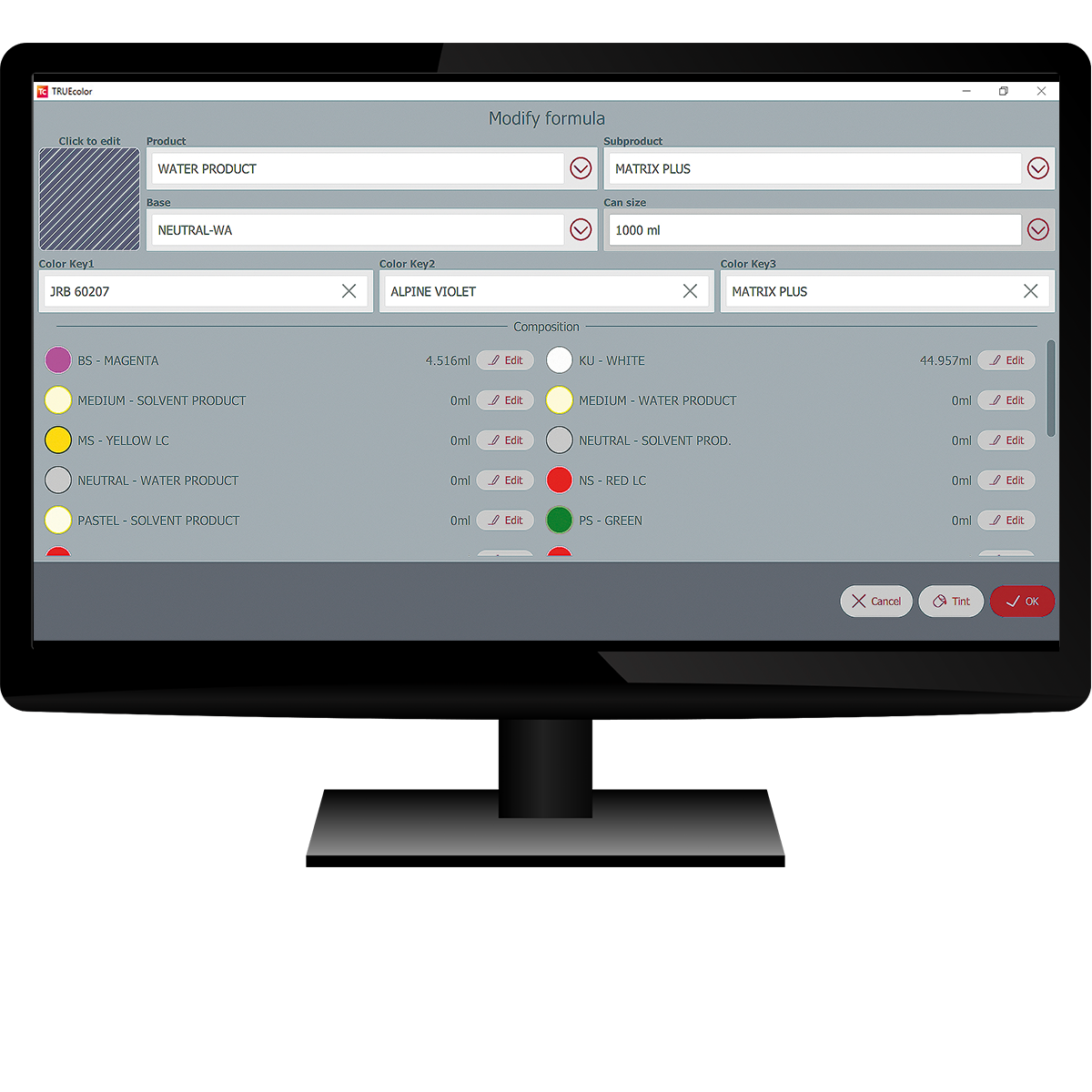 TRUEcolor tinting software -2