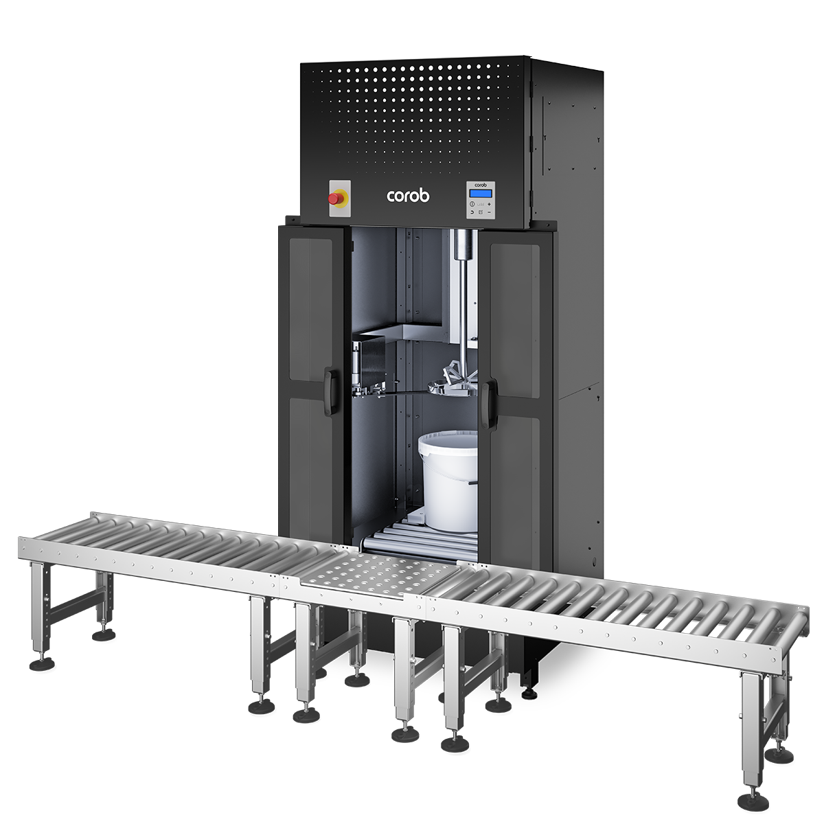 Corob Immersion Mixer DEEPstir Frontal access - 1 mt conveyors - Side view
